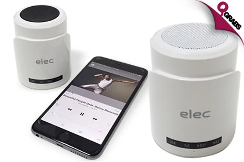 For QR79, Listen to Your Tunes Better with Elec Bluetooth Speakers - Choose from 2 Classic Colors! (QR99 Value)